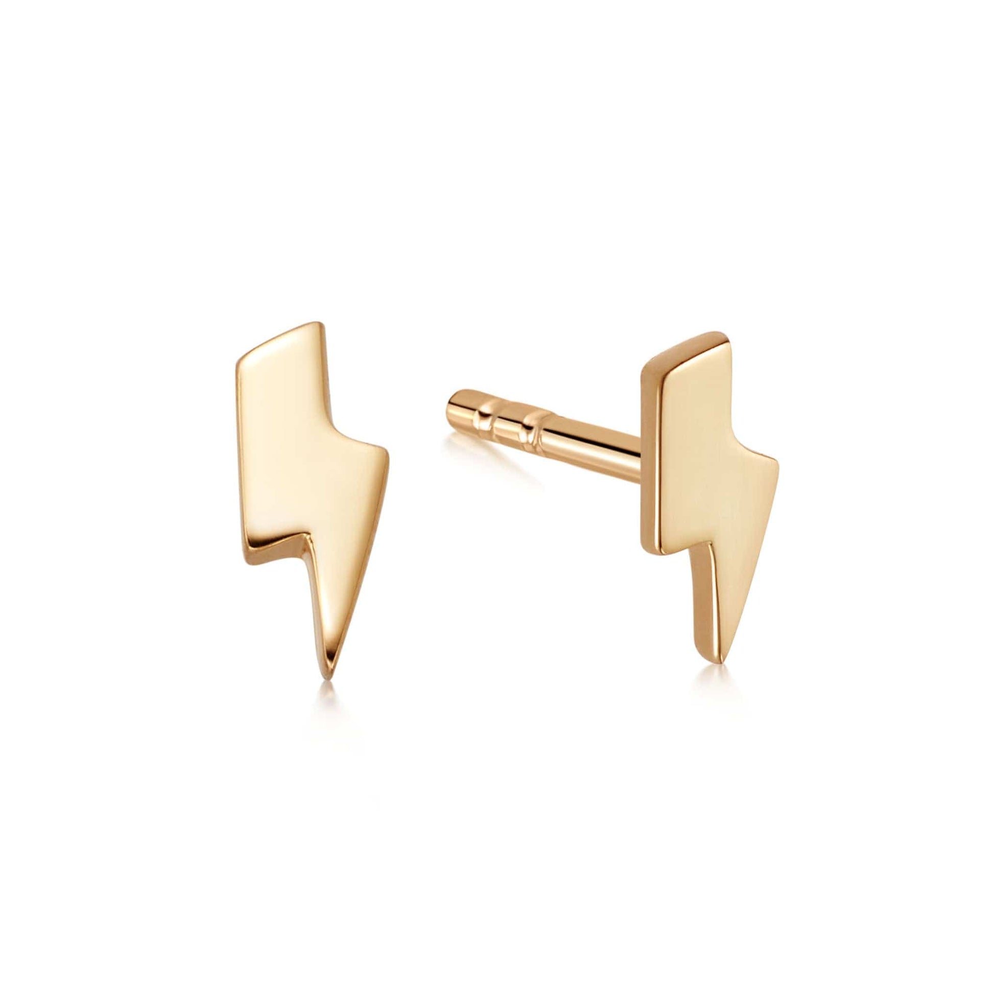 Lightning Stud Earrings 18ct Gold Plate