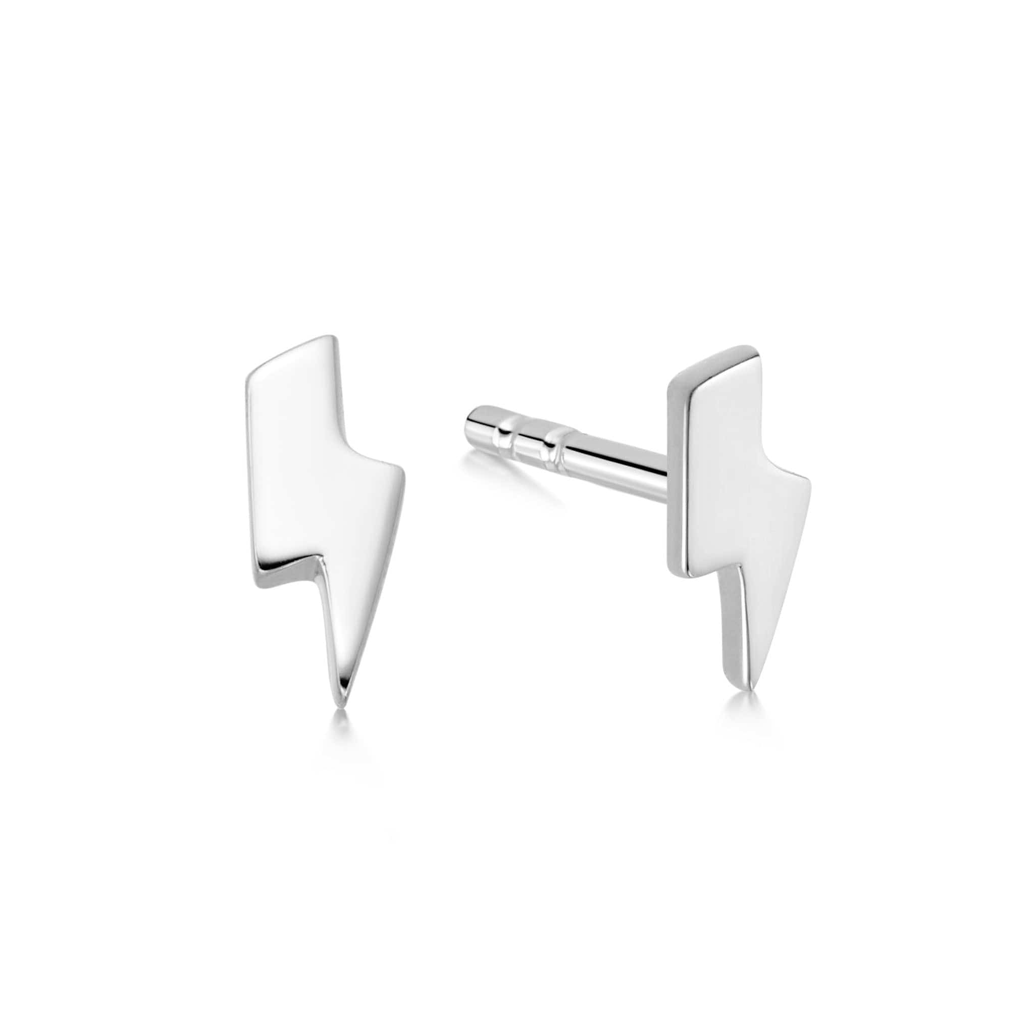 Lightning bolt deals stud earrings silver