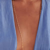 Long Tidal Twist Chain Necklace 18ct Gold Plate