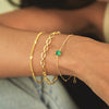 Malachite Healing Stone Bobble Bracelet 18ct Gold Plate