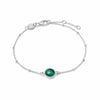 Malachite Healing Stone Bobble Bracelet Sterling Silver