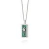 Malachite Palm Necklace Sterling Silver