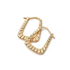 Maxi Ridged Creole Hoop Earrings 18ct Gold Plate