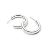 Midi Bold Hoop Earrings Sterling Silver