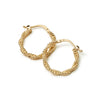 Midi Rope Twist Hoop Earrings 18ct Gold Plate