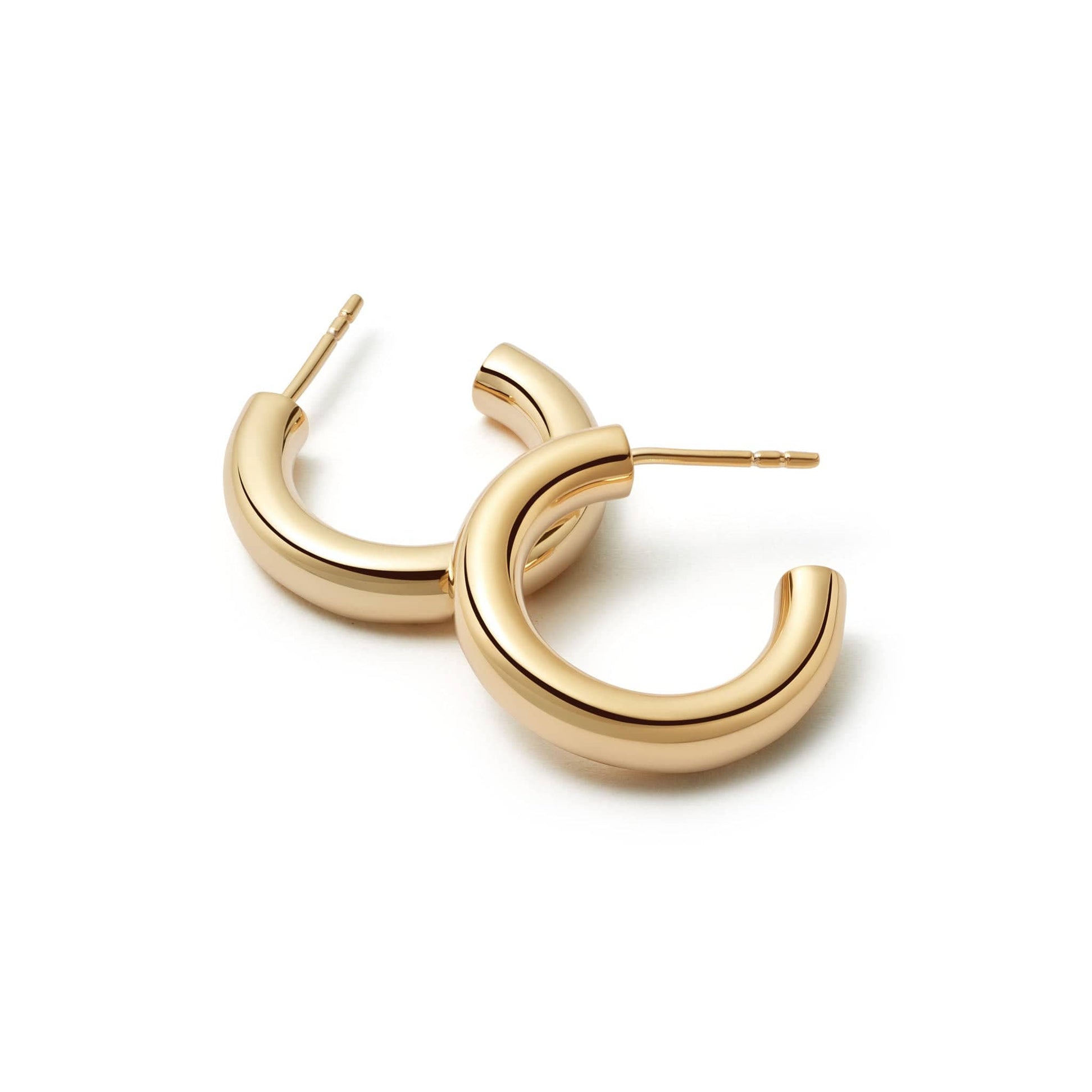 Mini Bold Hoop Earrings 18ct Gold Plate