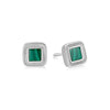 Mini Malachite Palm Stud Earrings Sterling Silver