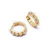 Mini Pearl Huggie Earrings 18ct Gold Plate