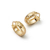 Mini Textured Hoop Earrings 18ct Gold Plate