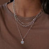 Moonstone Pendant Necklace Sterling Silver