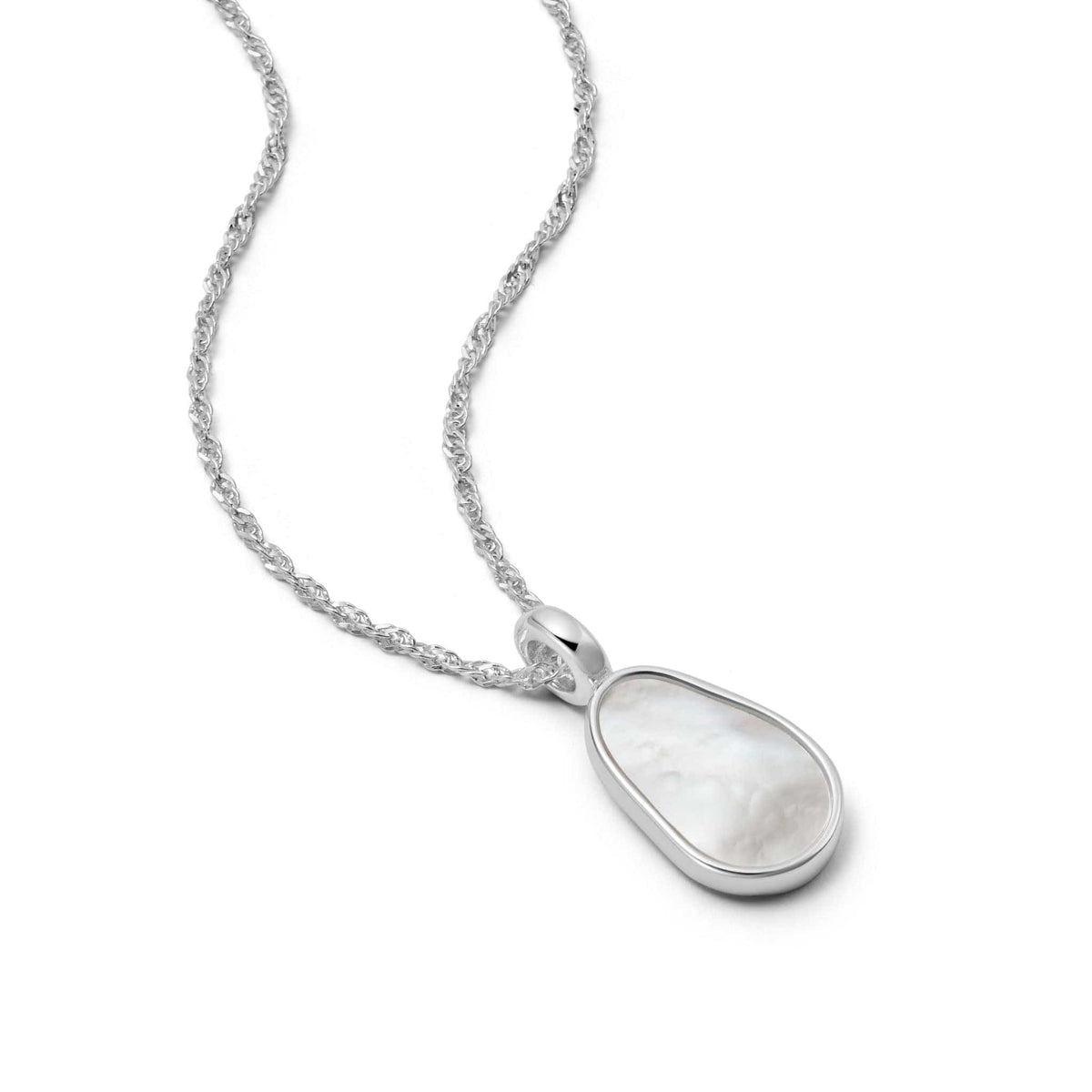 Mother of Pearl Necklace | Mother of Pearl Shell Necklace Silver / Gold ...