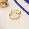 Multi Shell Wrap Ring 18ct Gold Plate