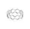 Open Hexagon Band Ring Sterling Silver