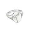 Orchid Signet Ring Sterling Silver