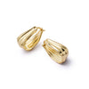 Organic Creole Earrings 18ct Gold Plate