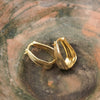 Organic Creole Earrings 18ct Gold Plate