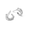 Organic Mini Hoop Earrings Sterling Silver