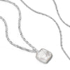 Organic Mother of Pearl Necklace Layering Set Sterling Silver