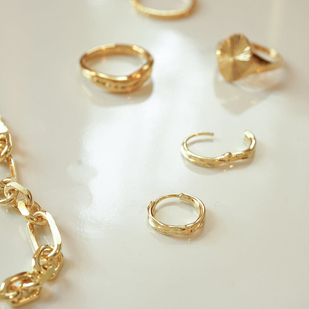 Organic Twist Earring Stack 18ct Gold Plate