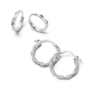 Organic Twist Earring Stack Sterling Silver