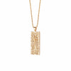 Palm Engraved Necklace 18ct Gold Plate