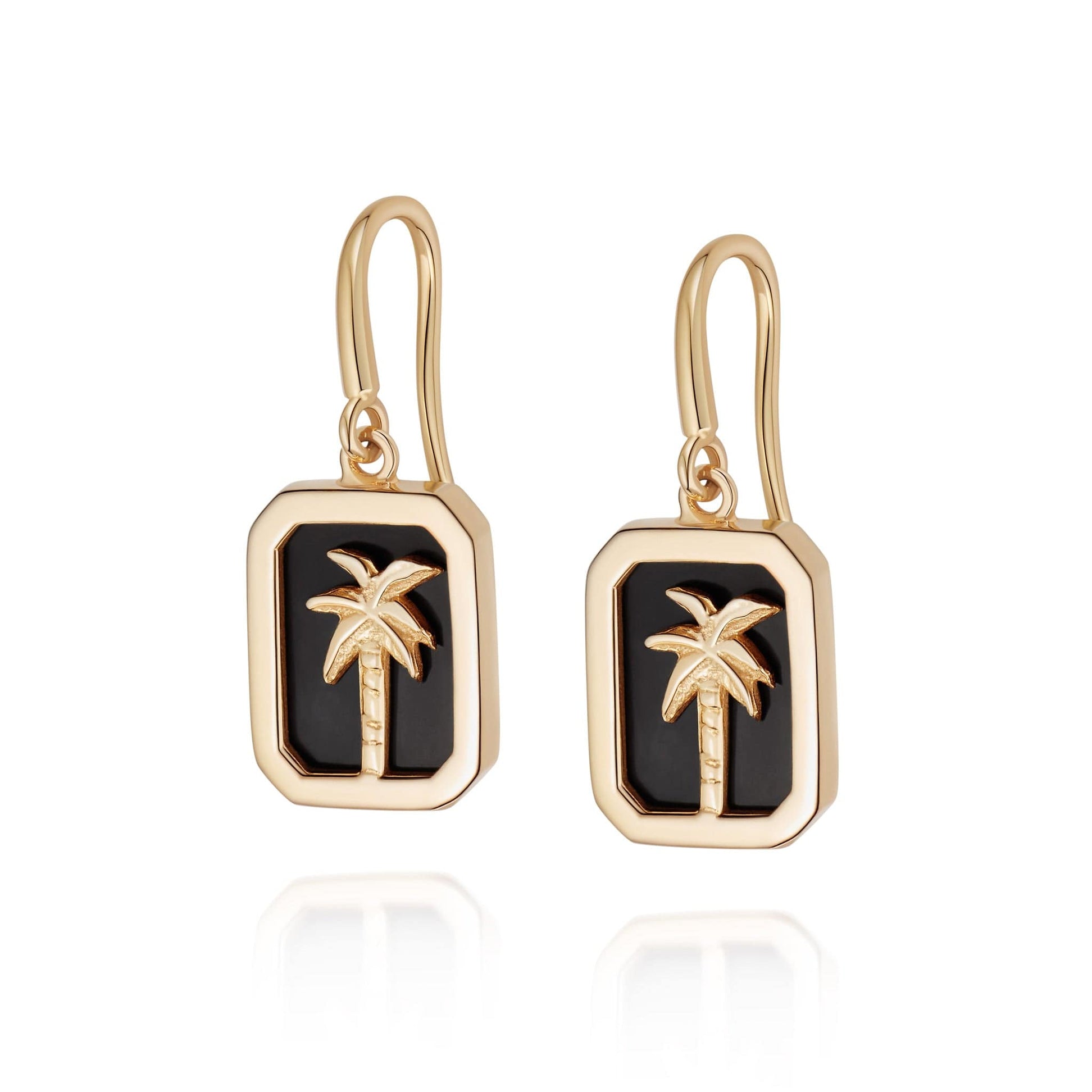 Palm Tree Earrings 18ct Gold Plate