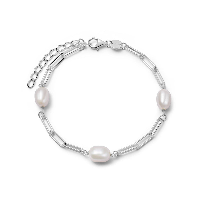 Pearl Chunky Chain Bracelet Sterling Silver recommended