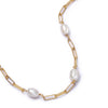 Pearl Chunky Chain Necklace 18ct Gold Plate