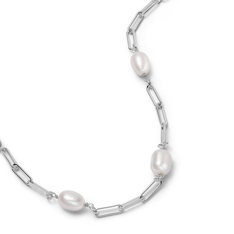 Pearl Chunky Chain Necklace Sterling Silver recommended