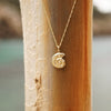 Pearl And Shell Pendant Necklace 18ct Gold Plate