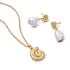 Pearl And Shells Layering Set 18ct Gold Plate