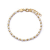 Pearl And Bead Bracelet 18ct Gold Plate