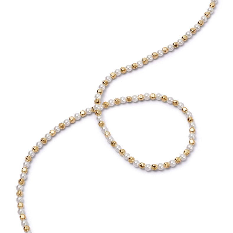 Pearl And Bead Necklace 18ct Gold Plate recommended