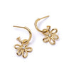 Daisy Bow Drop Earrings 18ct Gold Plate