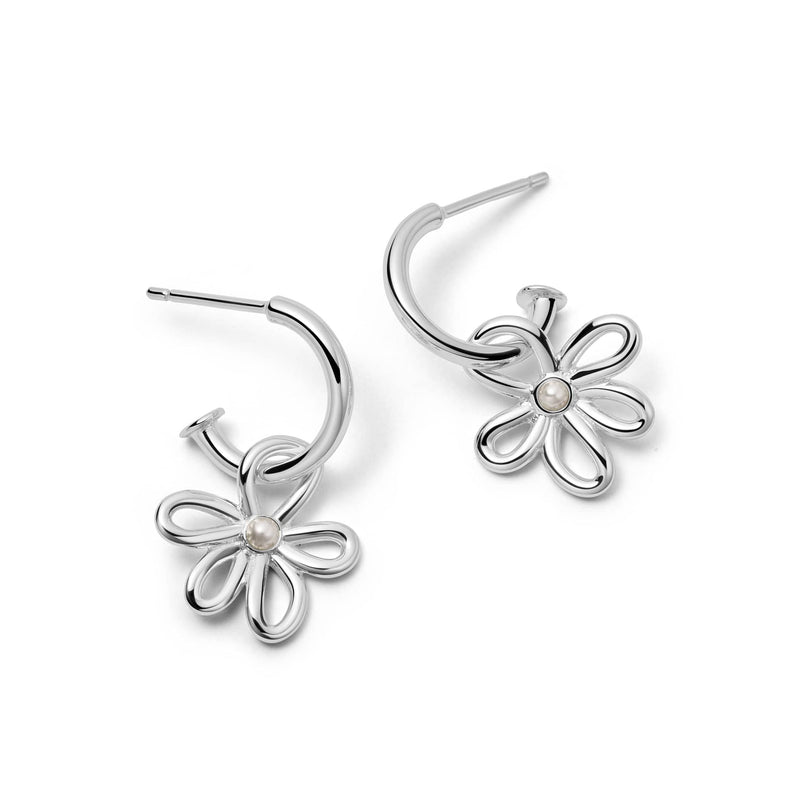 Daisy Bow Drop Earrings Sterling Silver recommended