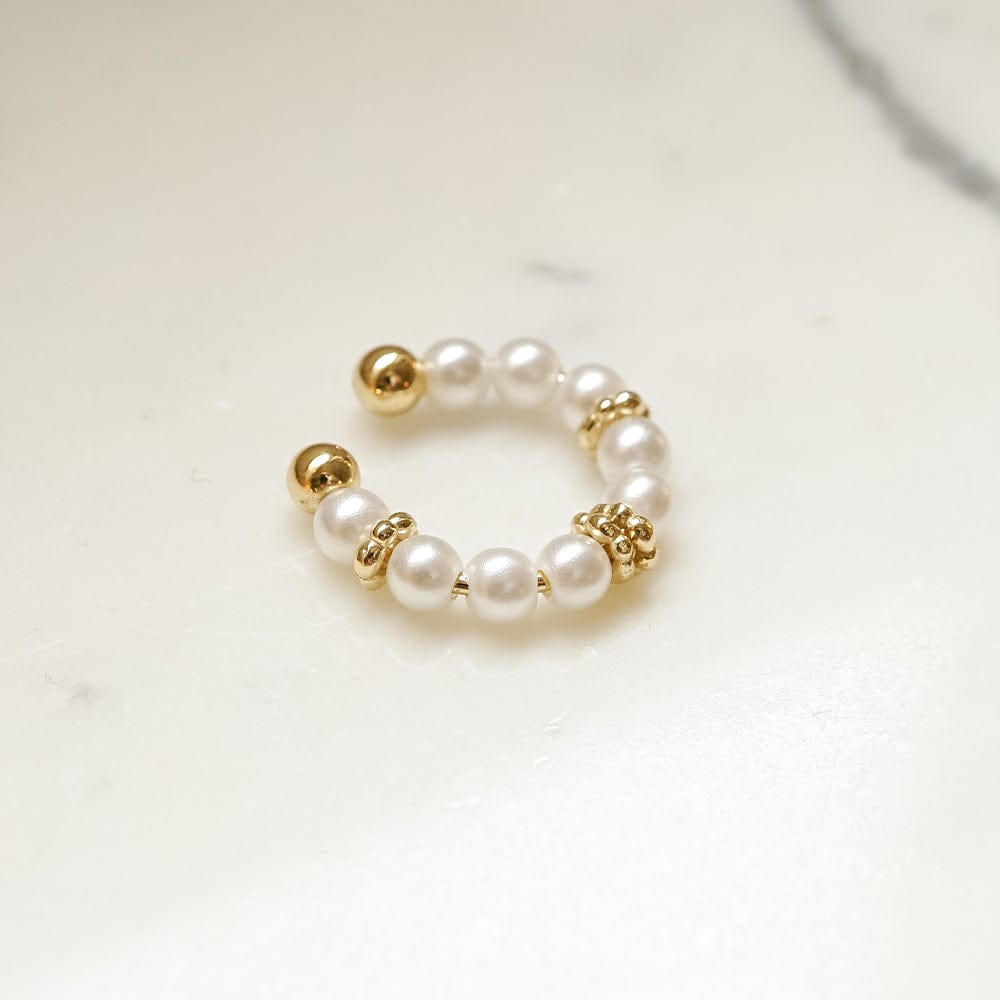 Pearl Ear Cuff 18ct Gold Plate