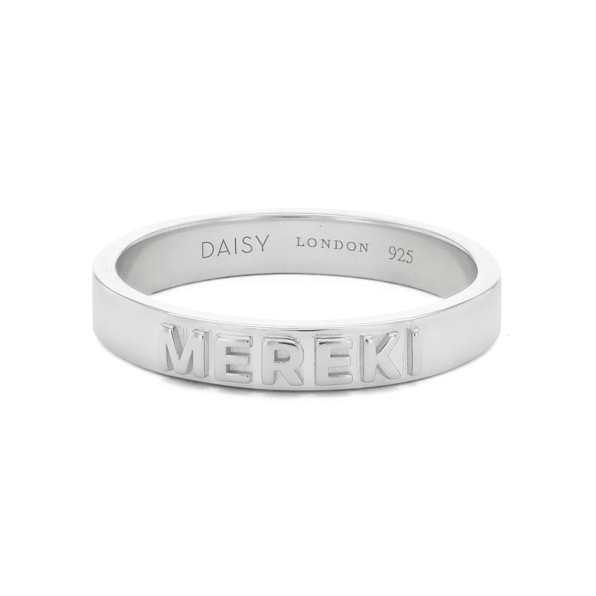 Personalised Band Ring Sterling Silver