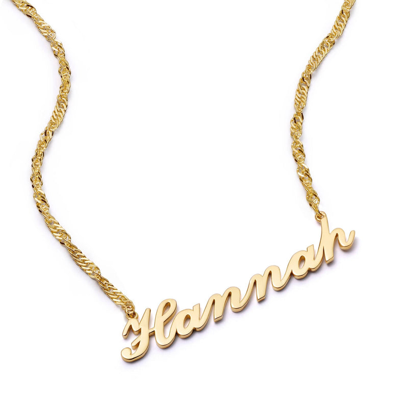 Personalised Carrie Name Necklace 18ct Gold Plate recommended