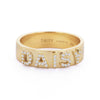 Personalised Crystal Ring 18ct Gold Plate