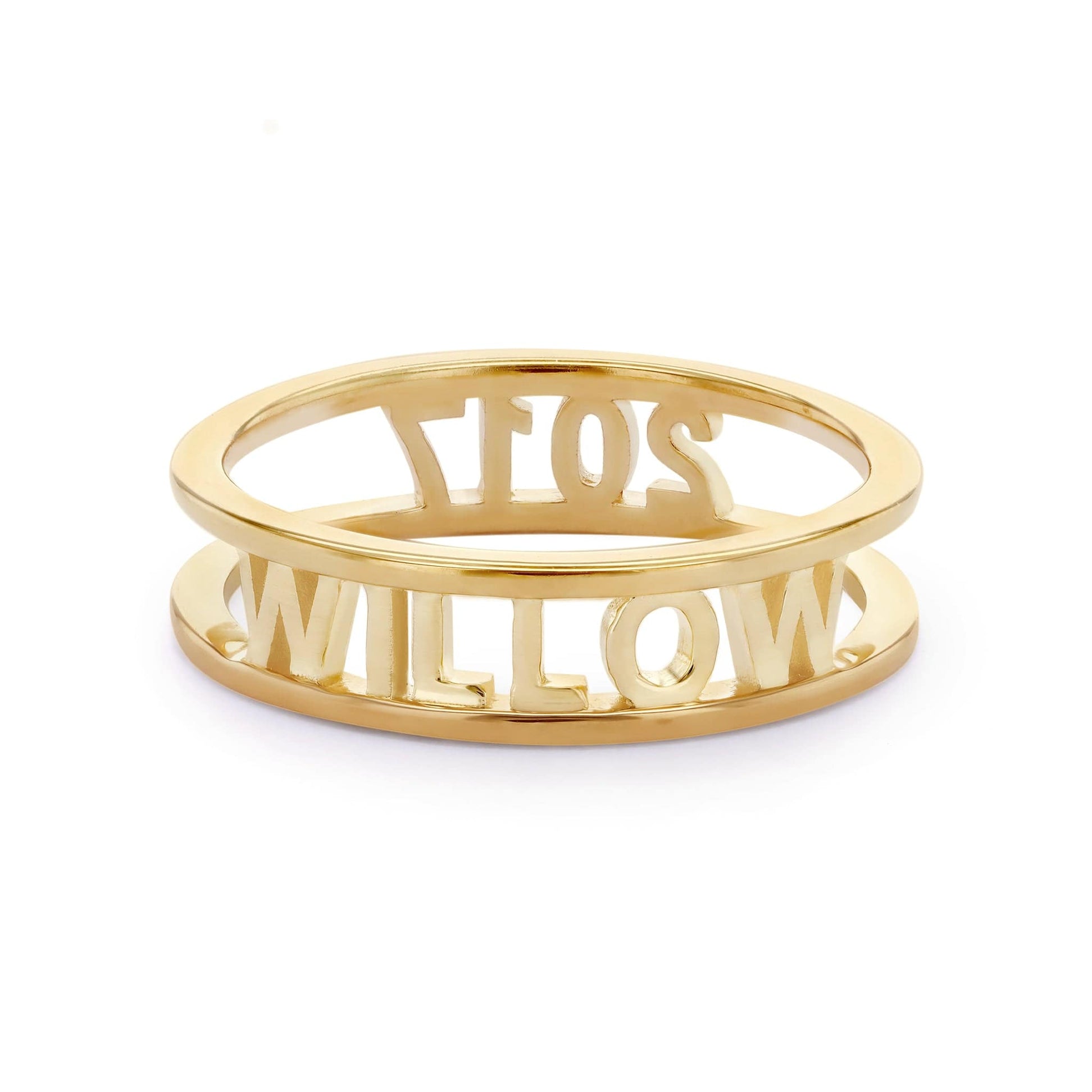 Personalised Ring 18ct Gold Plate