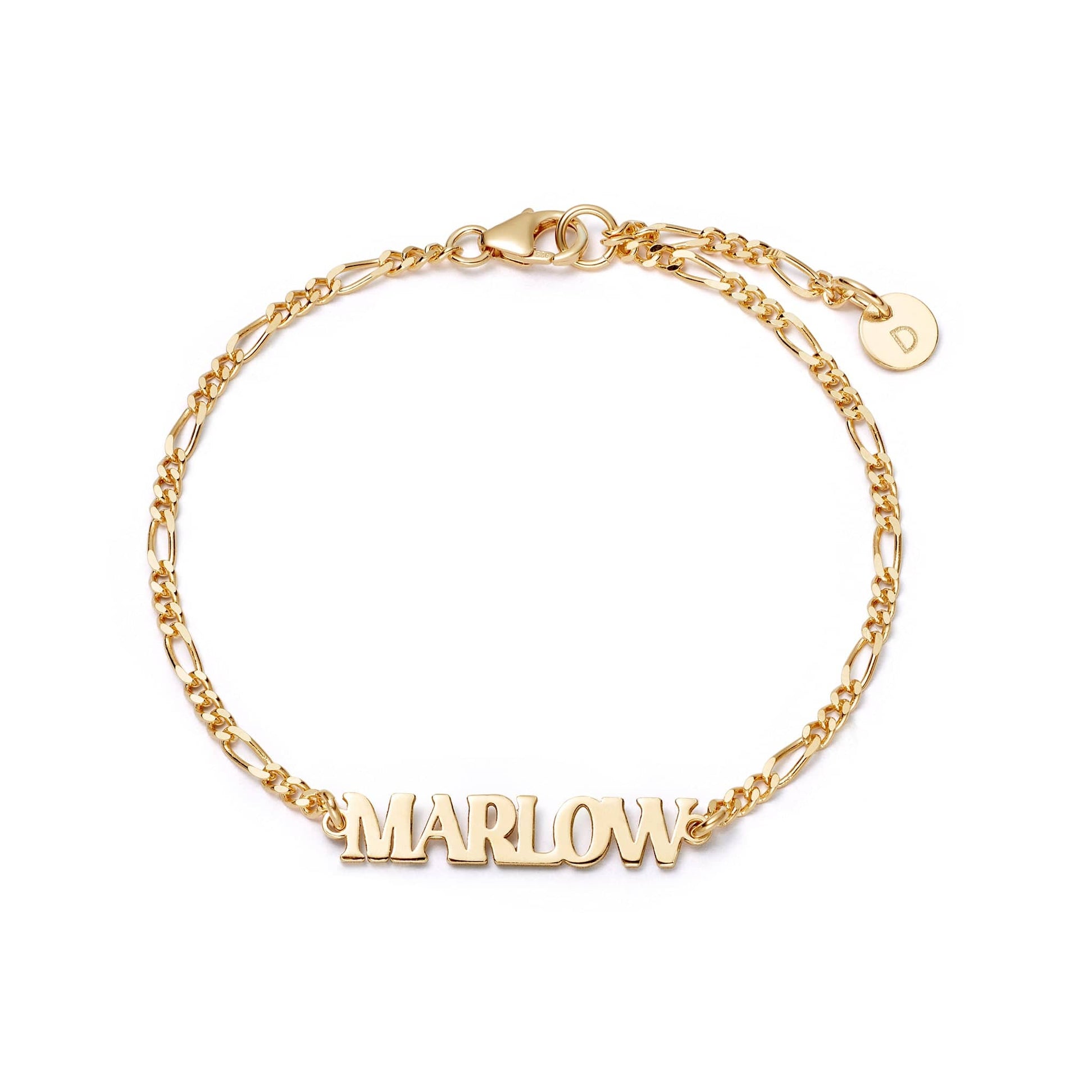 Personalised Name Bracelet 18ct Gold Plate