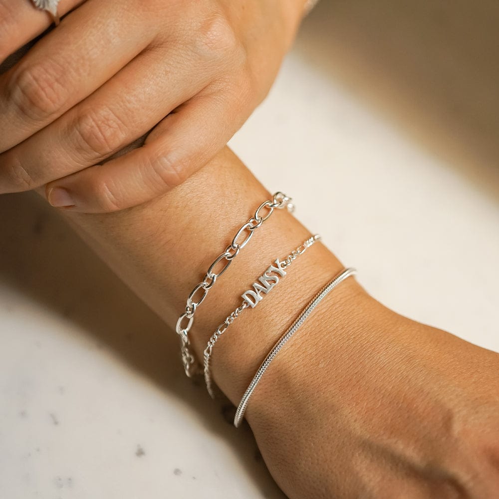 Personalised Name Bracelet Sterling Silver