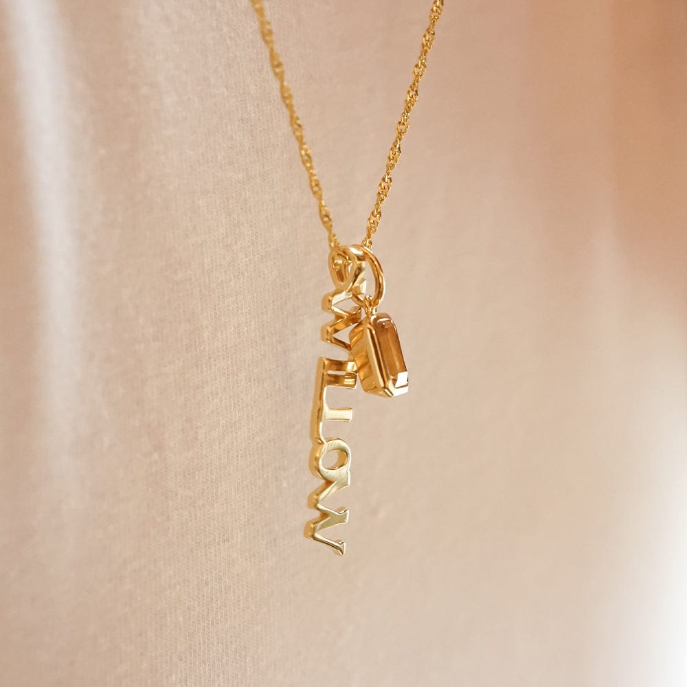 Personalised Pendant Name Necklace 18ct Gold Plate