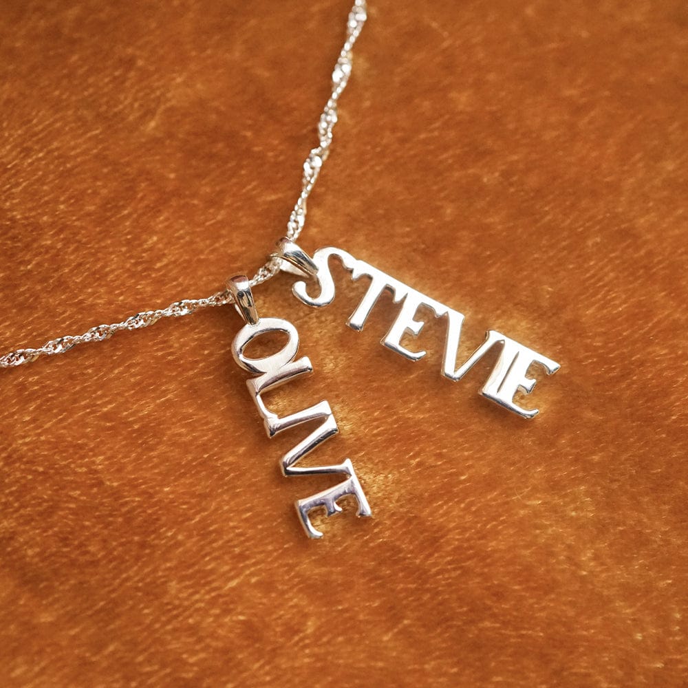 Personalised Pendant Name Necklace Sterling Silver