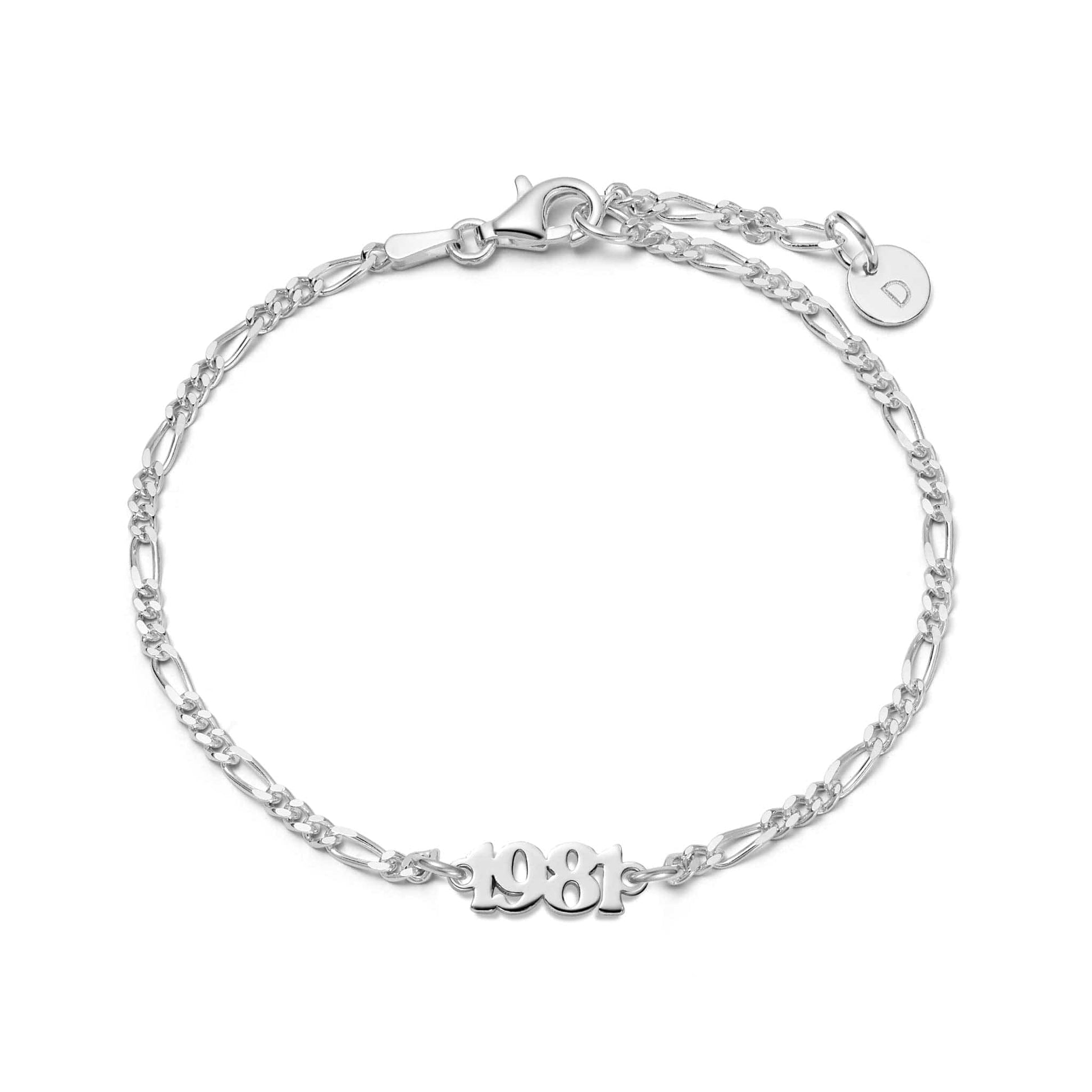 Personalised Year Bracelet Sterling Silver