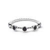 Polly Sayer Black Onyx Bobble Ring Sterling Silver