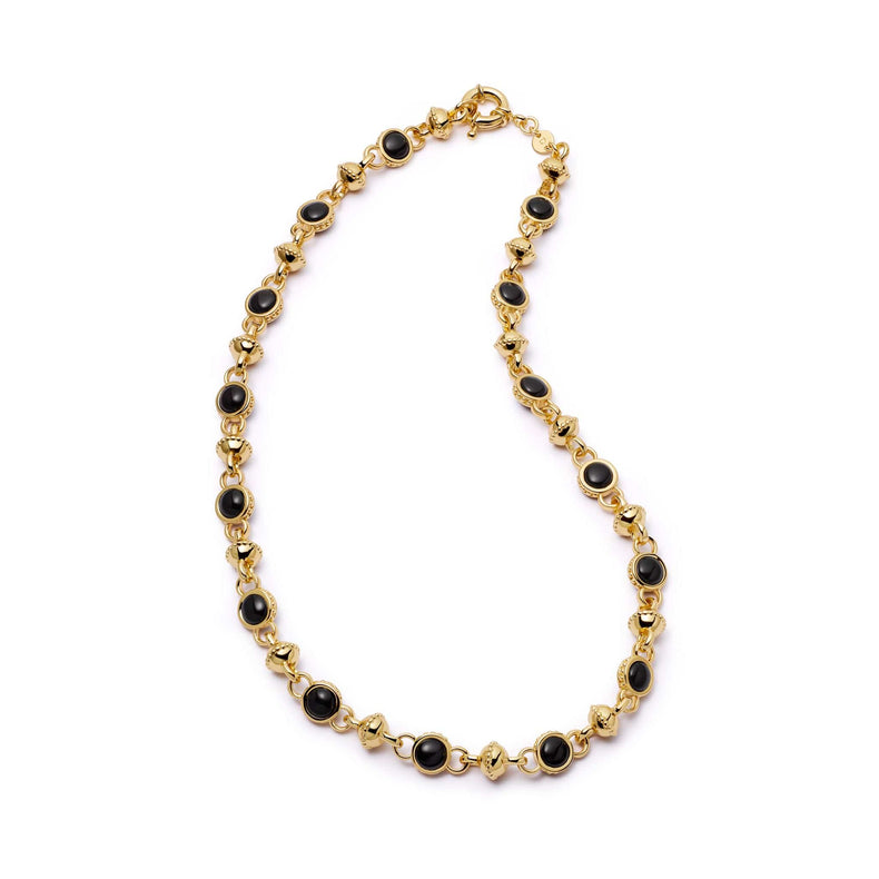 Polly Sayer Black Onyx Chain Necklace 18ct Gold Plate recommended