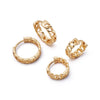 Polly Sayer Chain Hoop Earring Stack 18ct Gold Plate