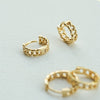 Polly Sayer Chain Hoop Earring Stack 18ct Gold Plate