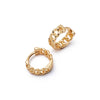 Polly Sayer Chain Huggie Hoop Earrings 18ct Gold Plate